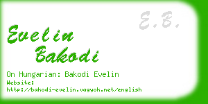 evelin bakodi business card